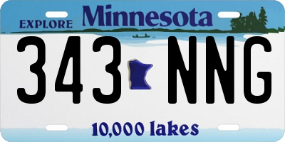 MN license plate 343NNG