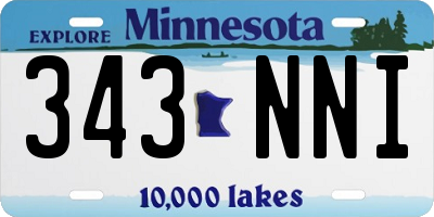 MN license plate 343NNI
