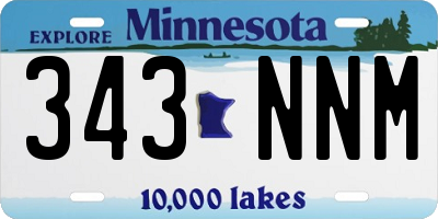 MN license plate 343NNM