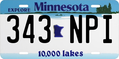 MN license plate 343NPI