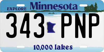 MN license plate 343PNP