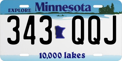 MN license plate 343QQJ