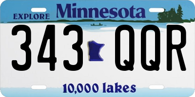 MN license plate 343QQR