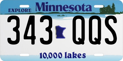 MN license plate 343QQS