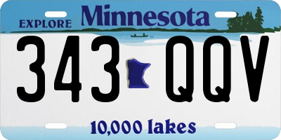 MN license plate 343QQV