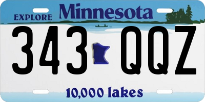 MN license plate 343QQZ