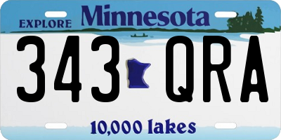 MN license plate 343QRA