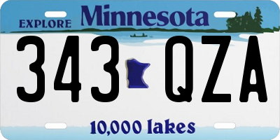 MN license plate 343QZA
