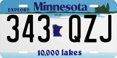 MN license plate 343QZJ