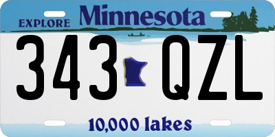 MN license plate 343QZL