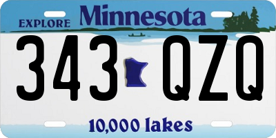 MN license plate 343QZQ