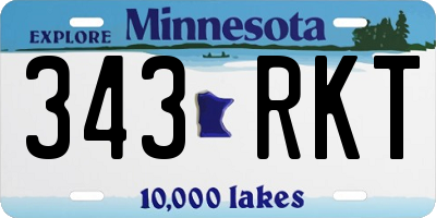 MN license plate 343RKT
