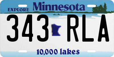 MN license plate 343RLA