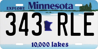 MN license plate 343RLE