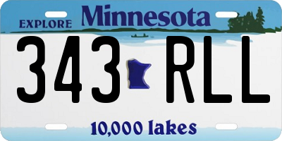 MN license plate 343RLL