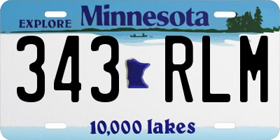MN license plate 343RLM