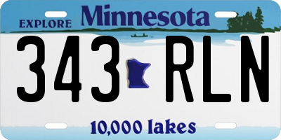 MN license plate 343RLN