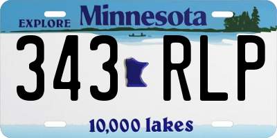 MN license plate 343RLP