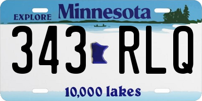 MN license plate 343RLQ