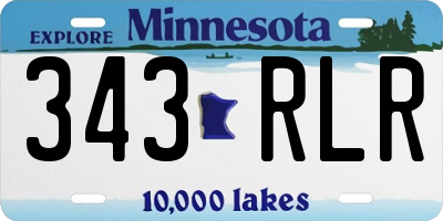 MN license plate 343RLR