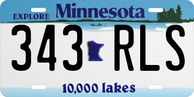 MN license plate 343RLS