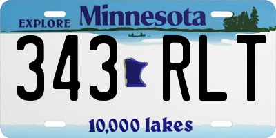 MN license plate 343RLT
