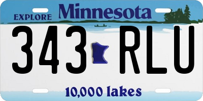 MN license plate 343RLU