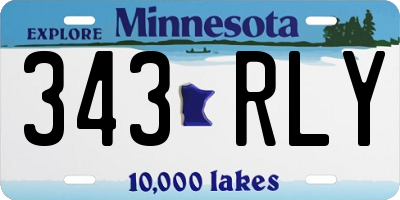 MN license plate 343RLY