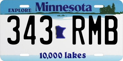 MN license plate 343RMB