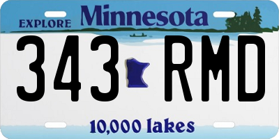 MN license plate 343RMD