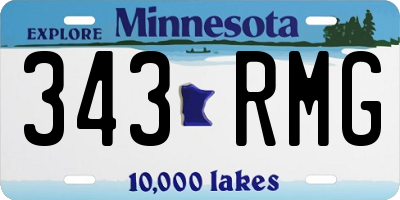 MN license plate 343RMG