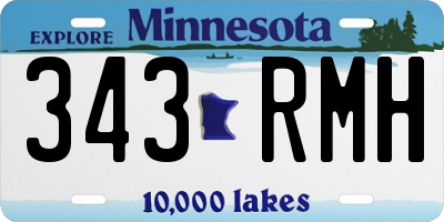 MN license plate 343RMH