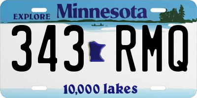 MN license plate 343RMQ