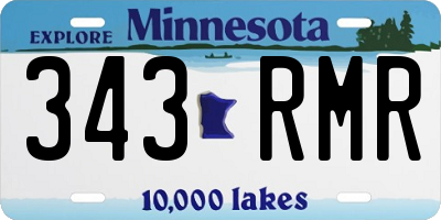 MN license plate 343RMR