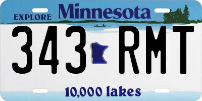 MN license plate 343RMT