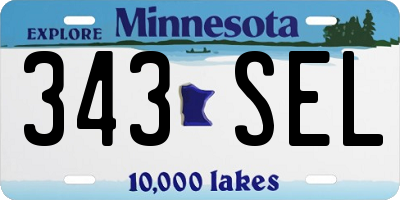 MN license plate 343SEL