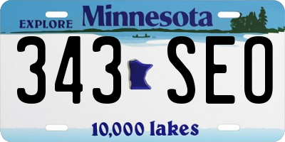 MN license plate 343SEO