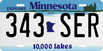 MN license plate 343SER