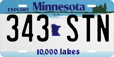 MN license plate 343STN