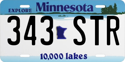 MN license plate 343STR