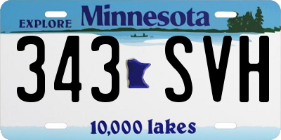 MN license plate 343SVH
