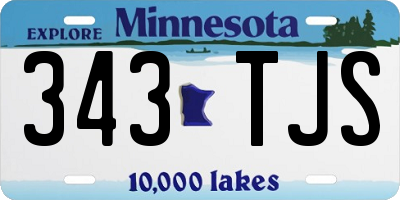 MN license plate 343TJS