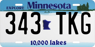 MN license plate 343TKG