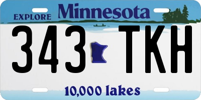 MN license plate 343TKH