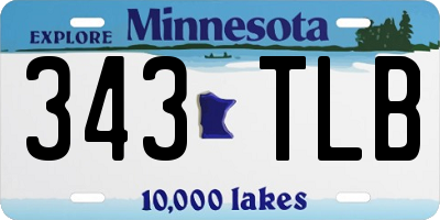 MN license plate 343TLB