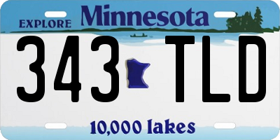 MN license plate 343TLD