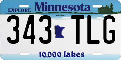 MN license plate 343TLG