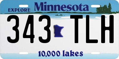 MN license plate 343TLH