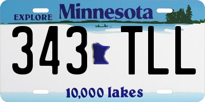 MN license plate 343TLL