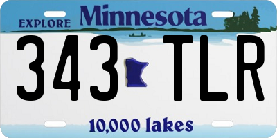 MN license plate 343TLR
